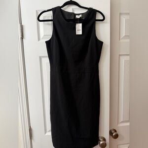 J. Crew Classic Black Midi Dress